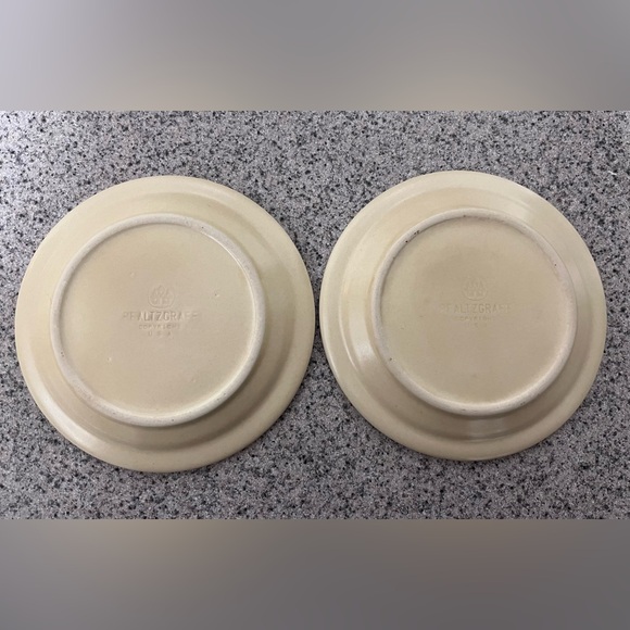 Pfaltzgraff Village Pattern Vintage Cream and Brown Teacup Set - Picture 8 of 10